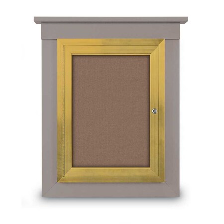 United Visual Products Sliding Glass Enclosed Letterboard, 60"x3, UV9006ACS-SATIN-LICORI UV9006ACS-SATIN-LICORI
